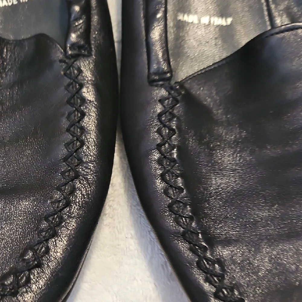 Prada Black Leather Slip-On Loafers - Picture 7 of 8